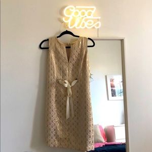 Light gold and cream dress!